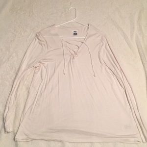 Off-white lace up long sleeve top